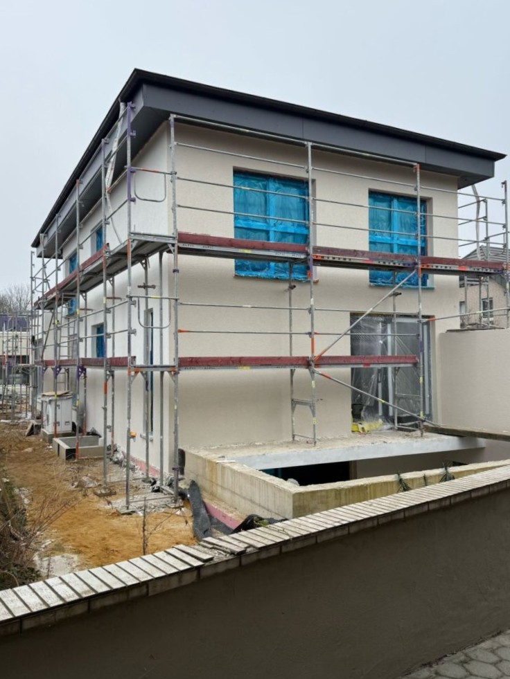 Außenputz eines Kunden Eigenheim